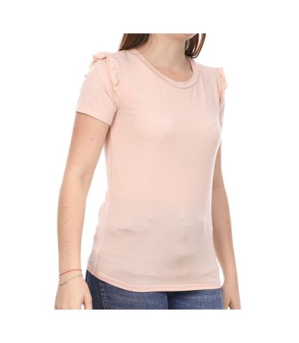 T-shirt Rose Femme Teddy Smith Tolan - L