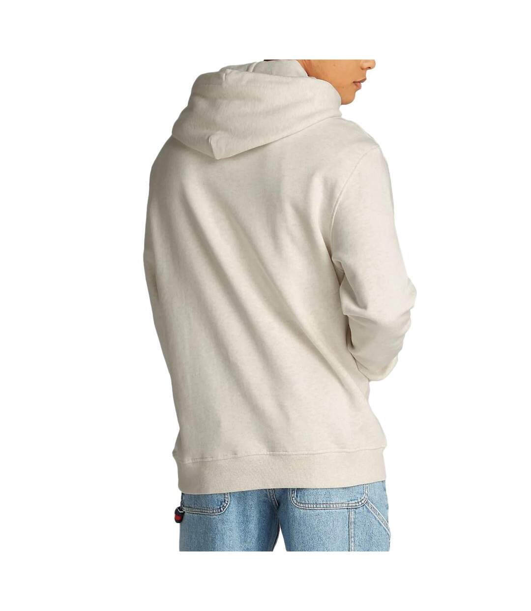 Sweat gris chiné homme tommy hilfiger linear logo-2