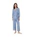 Ensemble De Pyjama Long Manches ¾ Motif/style Cachemire Femme Bleu Ralph Lauren-2