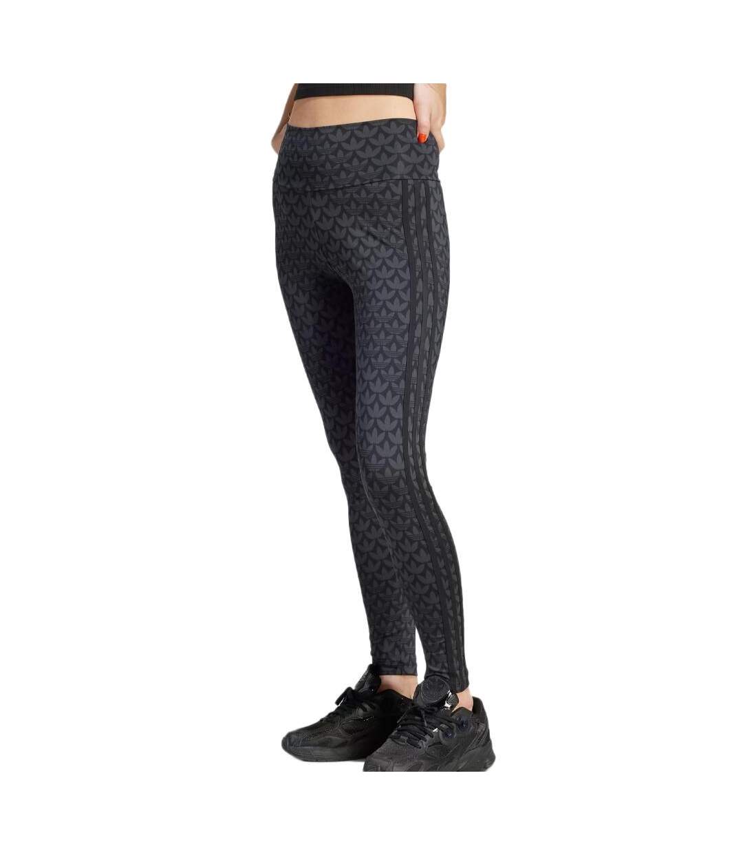 Legging Gris/Noir Femme Adidas Monogram IL1639 - L-1