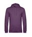 Sweat À Capuche Adulte Violet Chiné B&C-1
