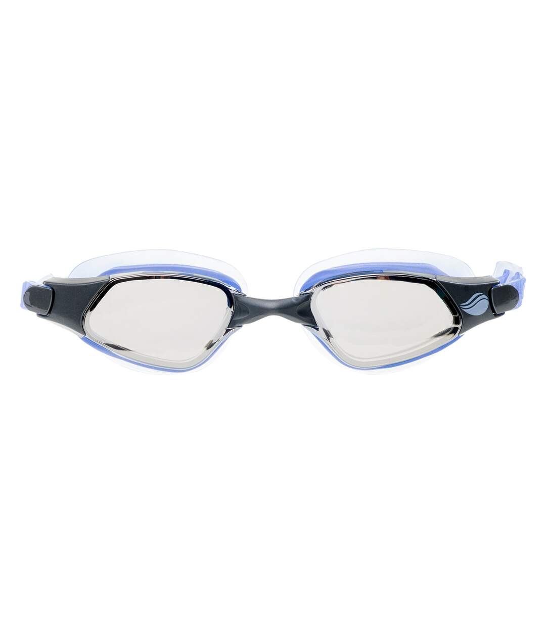 Lunettes De Natation Petrel Adulte Bleu Noir Argenté Miroir Aquawave-1