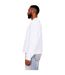 Casual Classics Mens Ringspun Cotton Extended Neckline Oversized Sweatshirt (White)