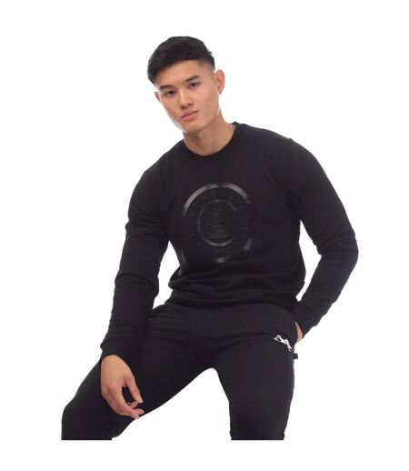 Mens round neck sweatshirt black Aquascutum