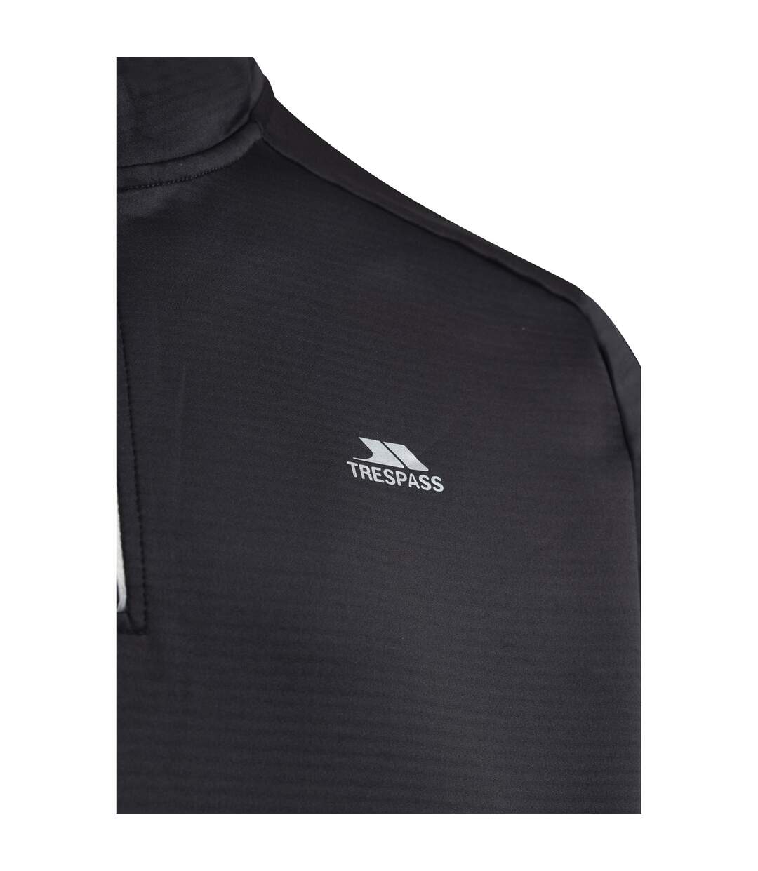 Haut Manches Longues À Col Montant Zippé Jay Homme Noir Trespass-3
