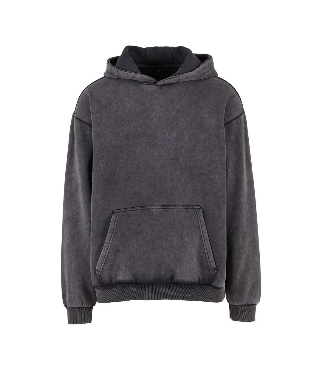 Sweat À Capuche Style Rétro Homme Anthracite Build Your Brand-1