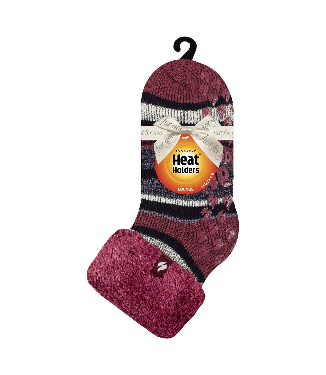 Ladies Soft Stripe Lounge Socks for Winter-2