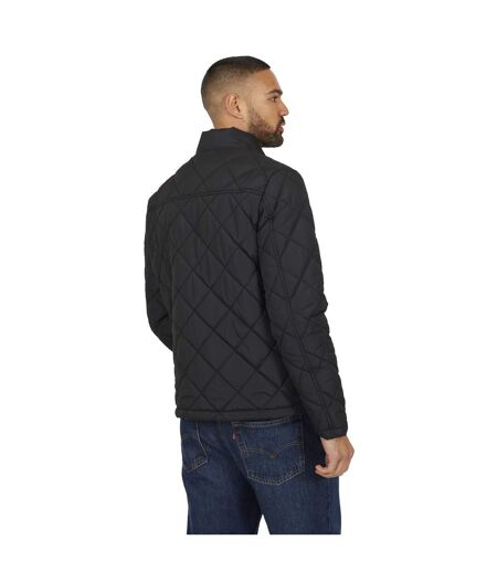Mens Quilted Padded Jacket Black Brave Soul