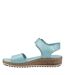 Womens/ladies Ellie Leather Sandals Aqua Hush Puppies-3