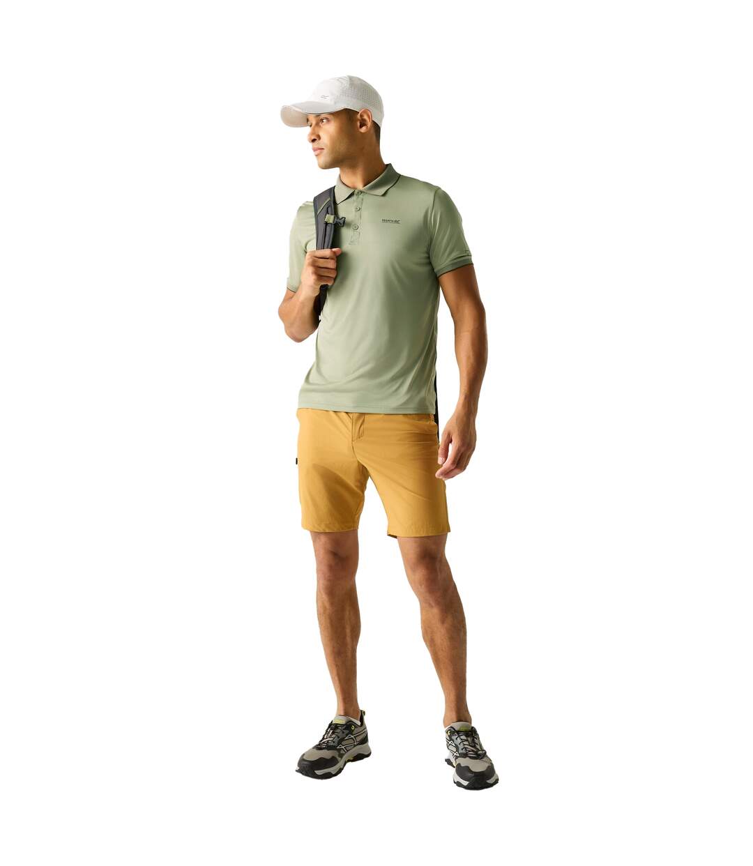 Polo Chiné Manches Courtes Remex Homme Sauge Clair Uni Regatta-4