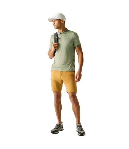 Polo Chiné Manches Courtes Remex Homme Sauge Clair Uni Regatta