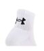 3x Chaussettes Blanches Homme Under Armour Quarter - 47/50