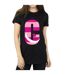 Disney Womens/Ladies Alphabet A Is For Alice Cotton Boyfriend T-Shirt (Noir) - UTBI8626-3