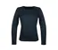 AXONE CHINA1N - Tee-shirt noir manches longues en coton flammé avec col 3 boutons et poche poitrine-5