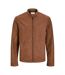 Mens Biker Mock Neck Plus Long-sleeved Jacket Cognac Jack And Jones-2