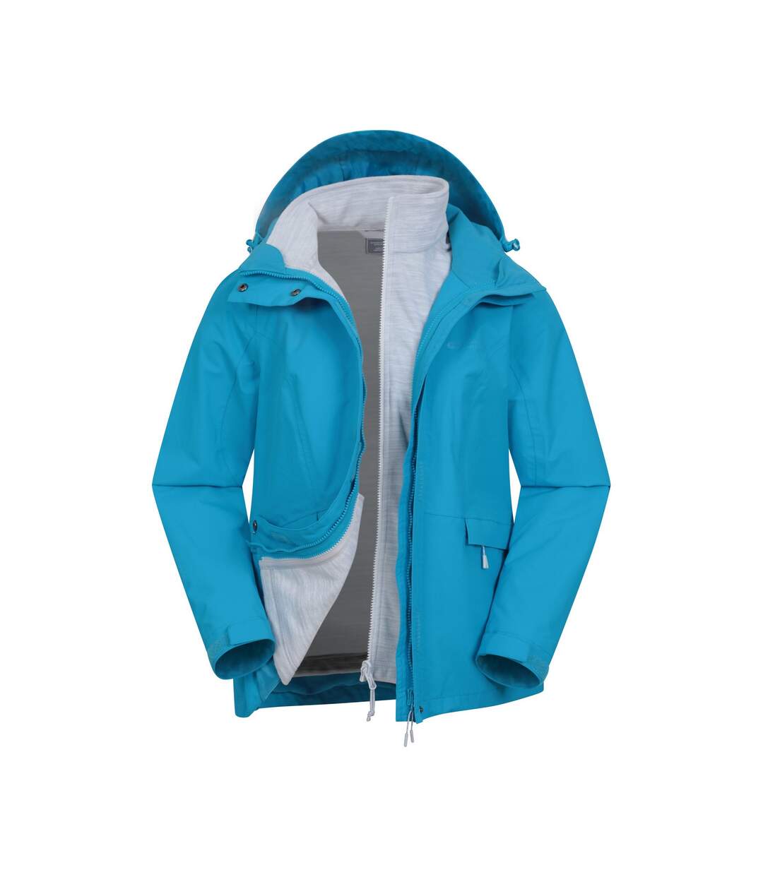 Womens/ladies thunderstorm ii 3 in 1 waterproof jacket bright blue Mountain Warehouse-1