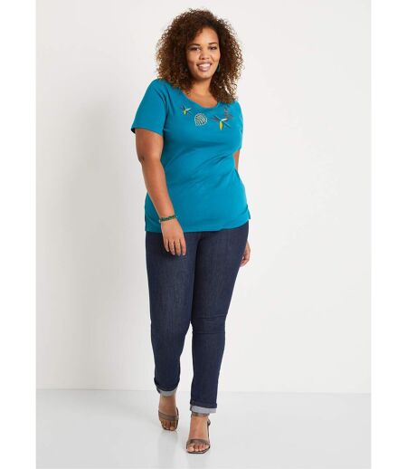 T-shirt droit long manches courtes