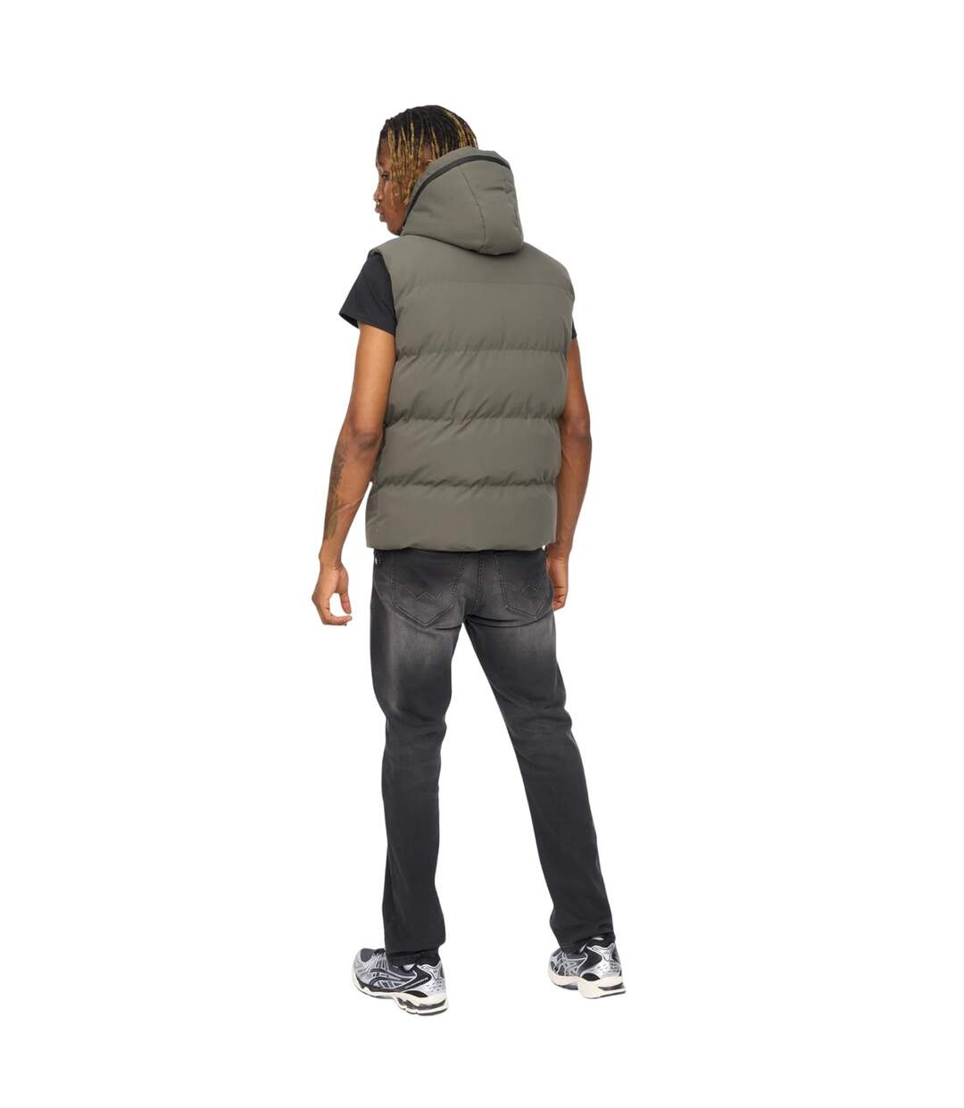 Doudoune Sans Manches Motif/style Matelassé Nahjo Homme Olive Kings Will Dream-3