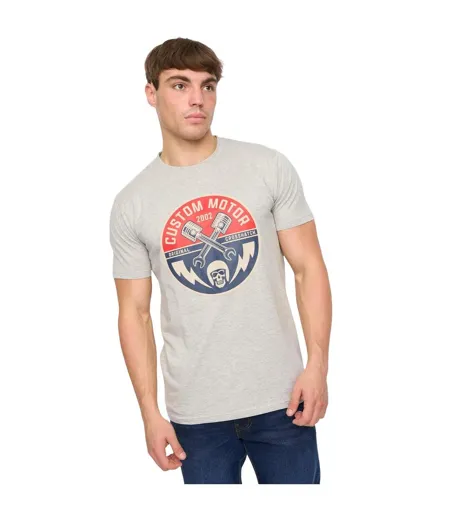 Mens Moules T-shirt Grey Marl Crosshatch