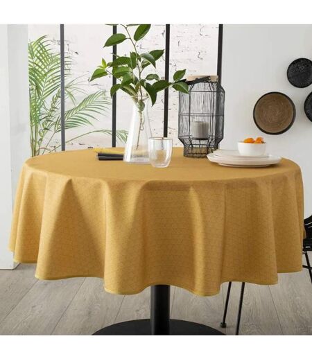 Nappe Ronde Imprimé Ethnika 180cm Jaune