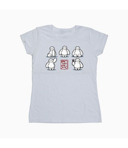 Disney - T-shirt BIG HERO BAYMAX MANY POSES - Femme (Blanc) - UTBI13209