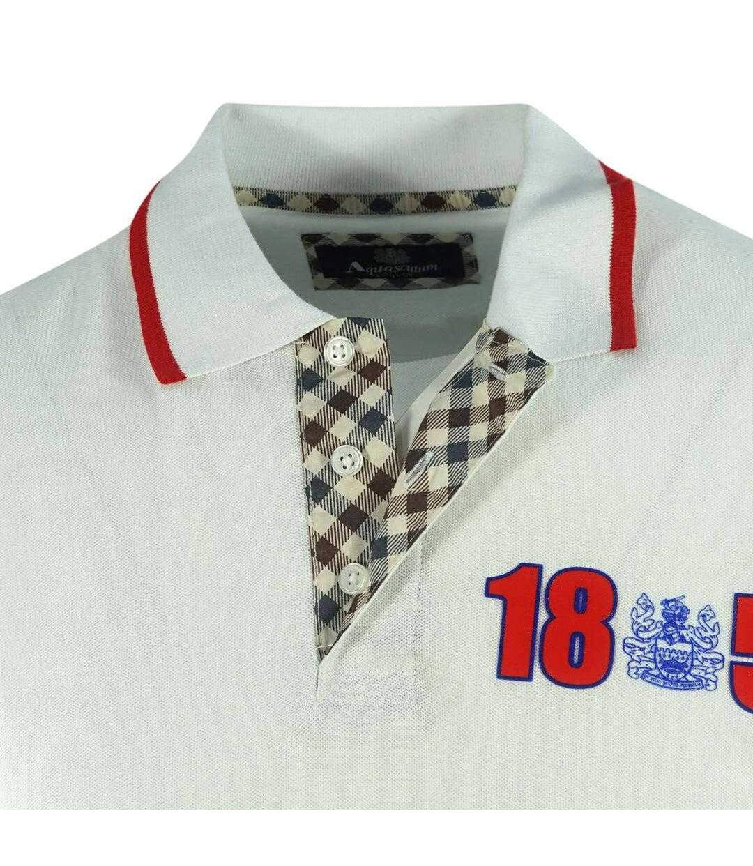 Mens London 1851 Polo Shirt White Aquascutum-4