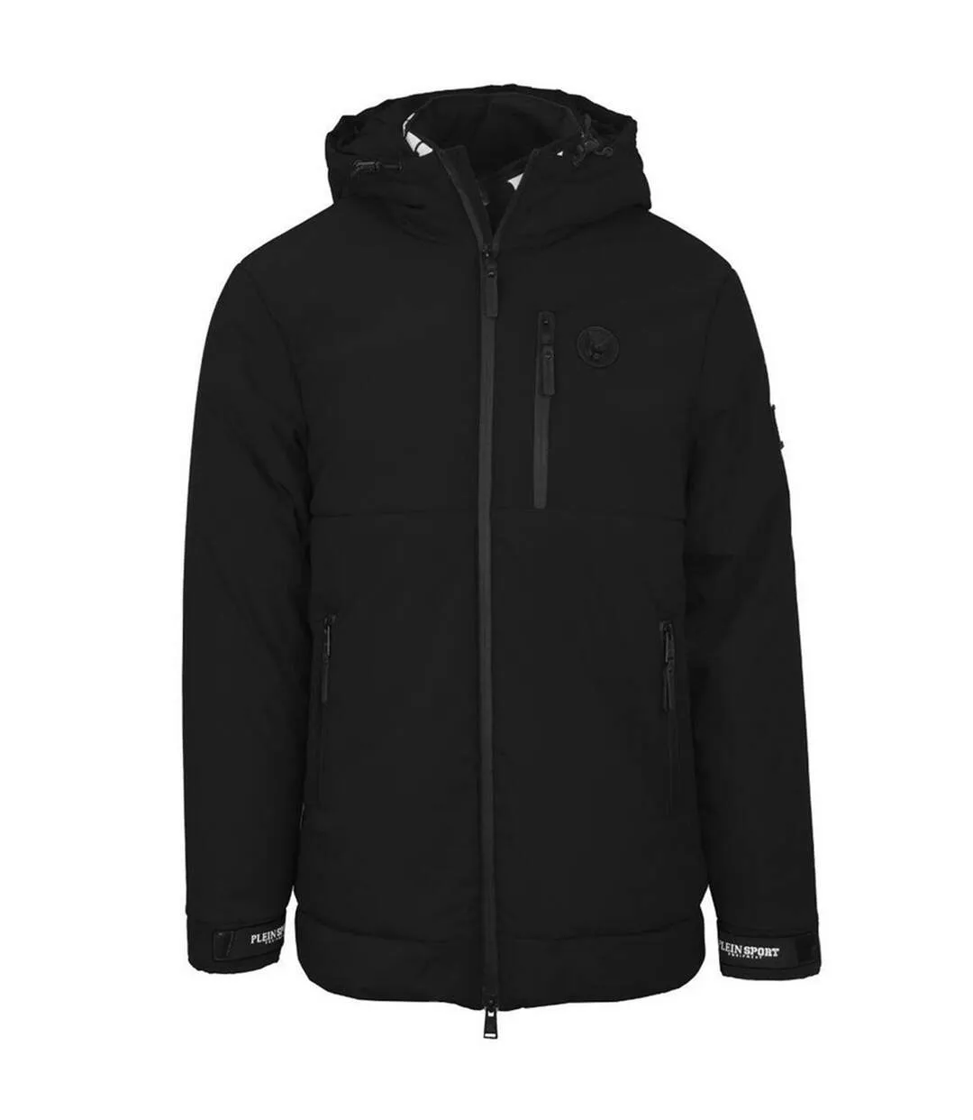 Doudoune Matelassée Motif/style Circulaire Homme Noir Plein Sport-1