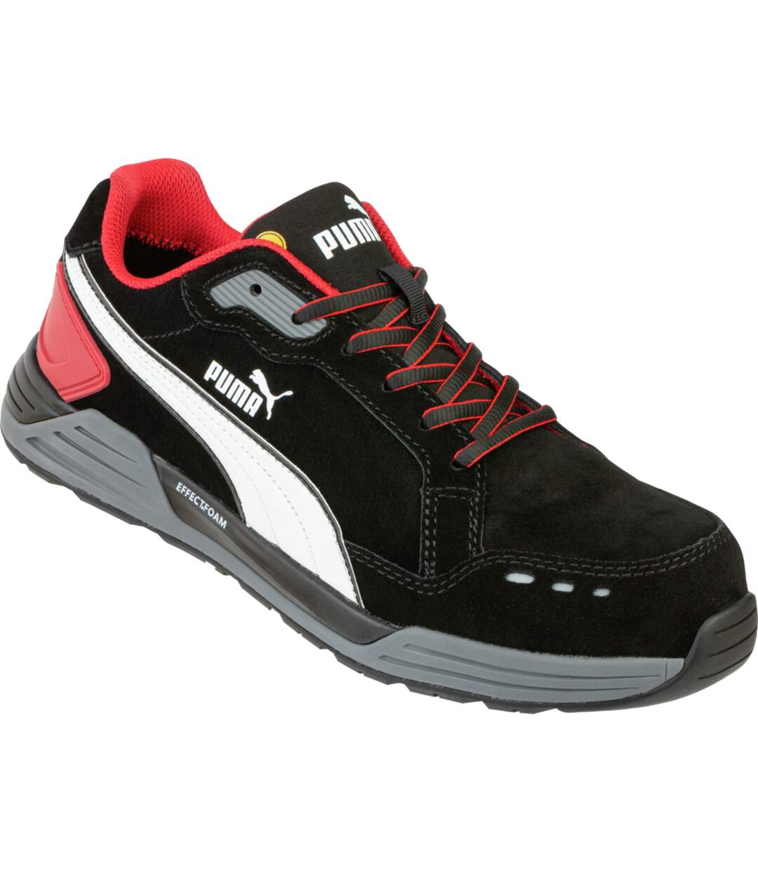 Baskets de sécurité S3 ESD HRO SRC Puma Airtwist noires et rouges