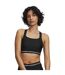 Womens/ladies Heatgear Medium Impact Sports Bra Black White Under Armour-2