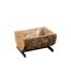 Cache-Pot sur Pied Tronc en Bois 40cm Naturel