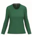 T-shirt manches longues col V - Femme - K382 - vert kelly-1