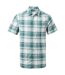 Chemise Manches Courtes Motif/style À Carreaux Hila Homme Bleu Sarcelle À Carreaux Craghoppers-2