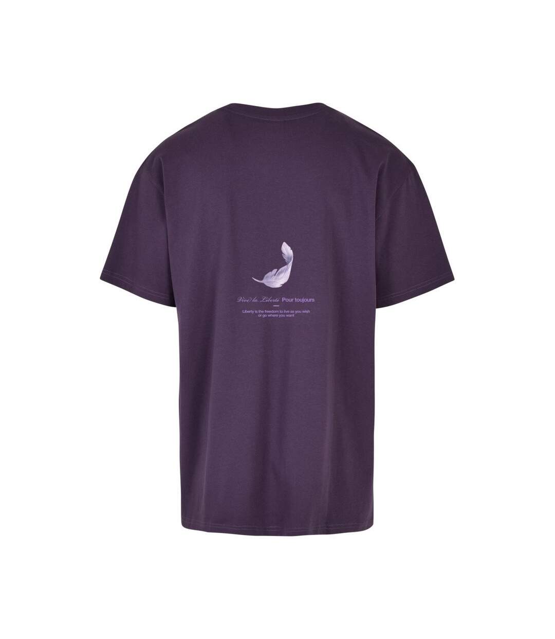 Mens Vive La Liberte Oversized T-shirt Nuit Pourpre Mister Tee-3