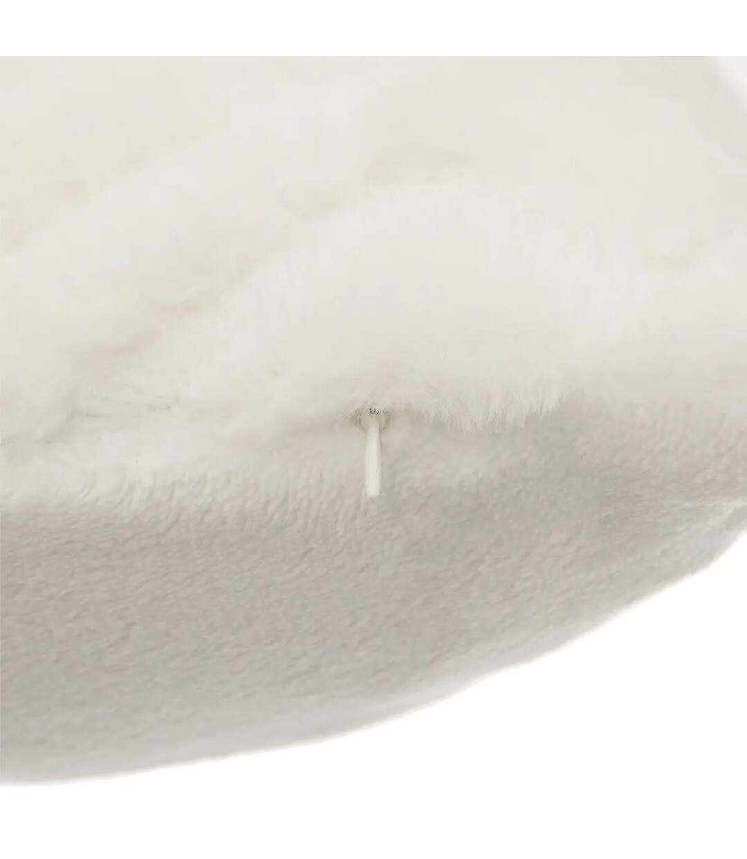 Coussin Imitation Fourrure Mara 45x45cm Blanc-2