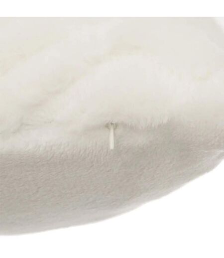 Coussin Imitation Fourrure Mara 45x45cm Blanc