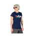 Womens/ladies Iceman Back Print Fitted T-shirt Blue Top Gun-1