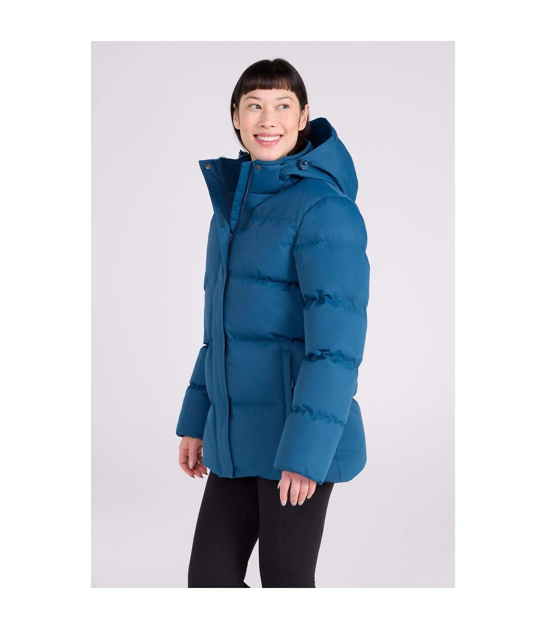 Womens/ladies Waterproof Padded Jacket Teal Mountain Warehouse-1