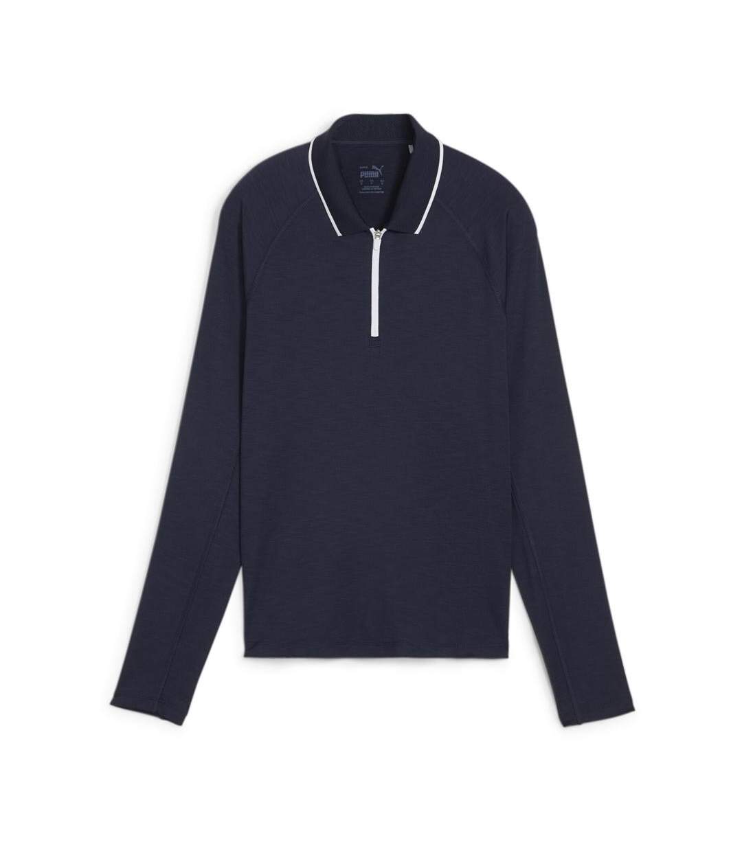 Polo manches longues marine femme puma you-1