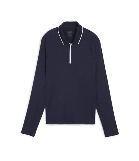 Polo manches longues marine femme puma you