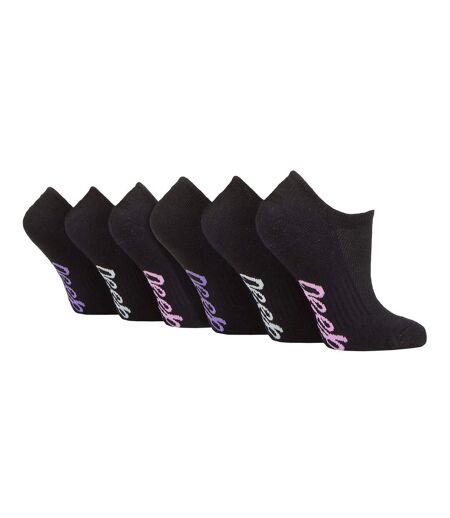 Ladies 6 Pack Bamboo No Show Socks | Invisible Socks with Heel Grip