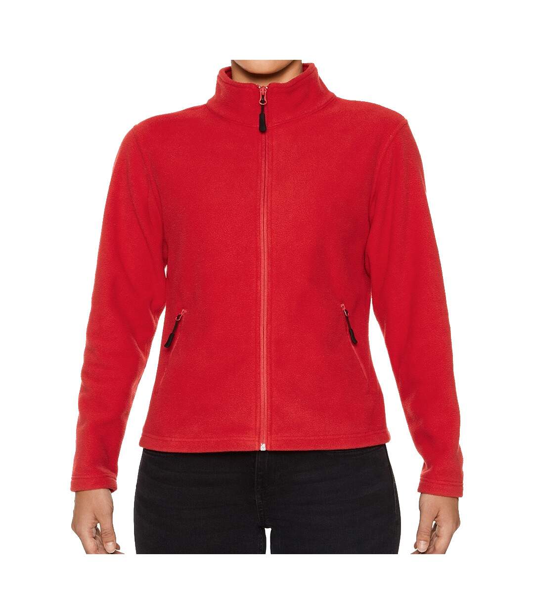 ladies red fleece jacket