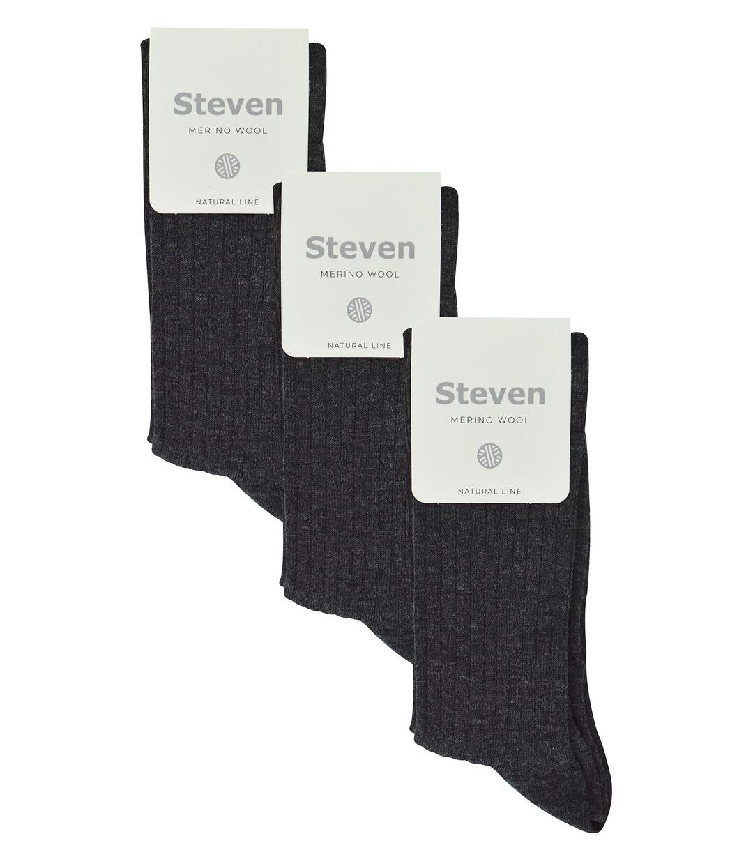 Steven - 3 Paires Femme Chaussettes Laine Merinos Tricoté Chaudes Randonnée-2