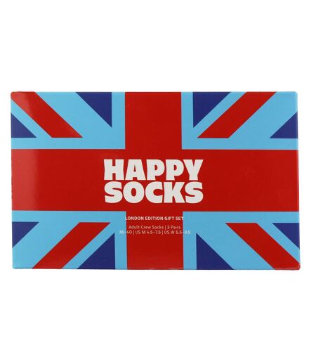 3 Pairs Unisex Socks with Union Jack in Gift Box