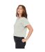 Womens/ladies Crew Neck Boxy Crop T-shirt Green Be You-4