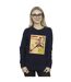 Disney Sweatshirt Big Hero 6 Baymax Honey Lemon Newspaper Femme/Femme (Bleu marine) - UTBI11470-2