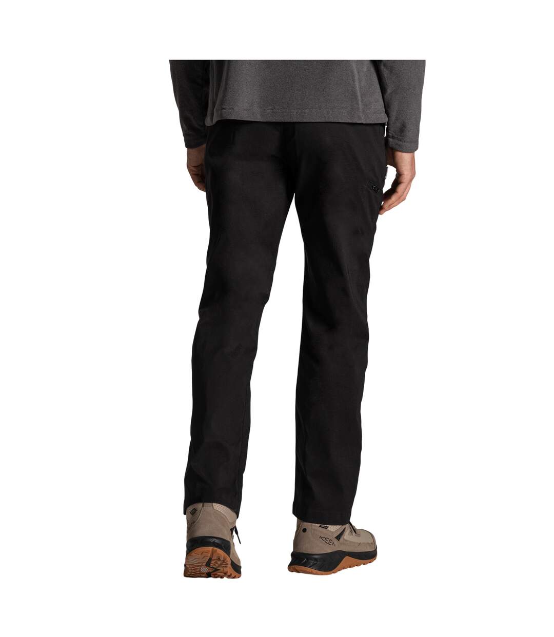 Pantalon Léger Et Uni À Taille Mi-haute Semi-élastiquée Kiwi Pro Homme Noir Craghoppers-3