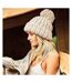 Beechfield Womens/Ladies Oversized Hand Knitted Beanie (Oatmeal) - UTRW5810-2