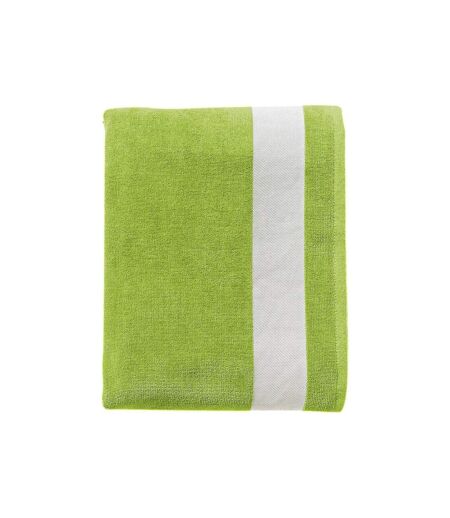 Drap de plage ou drap de bain - 89006 - vert lime - coton velours