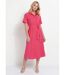 Robe chemisier longue manches courtes-1