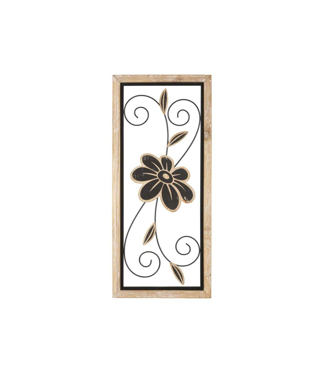 Décoration Murale Encadrée Koman 60cm Naturel & Noir-1